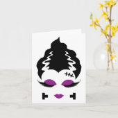 フランケンシュタイン怪獣ハロウィーン衣装の花嫁4 カード (黄色い花)