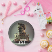 フランケンシュタイン誕生日チョコレートケーキ – ペーパープレート (パーティー)