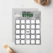 フランケンシュタイン赤ちゃんシャワービンゴゲーム ノートカード (正面/裏面インサイチュ)