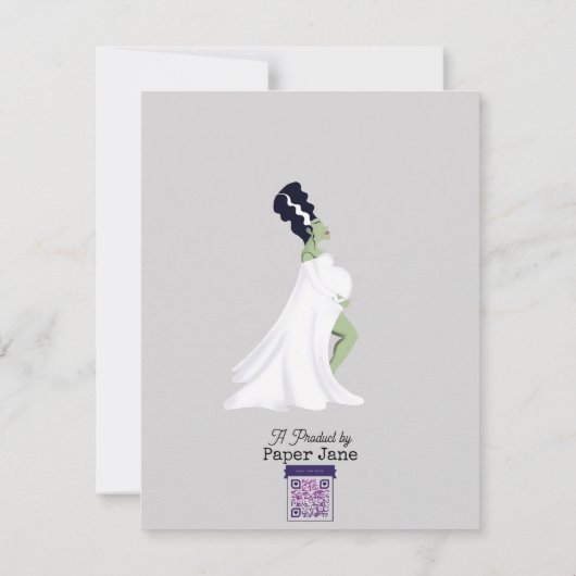 フランケンシュタイン赤ちゃんシャワービンゴゲーム ノートカード (裏面)