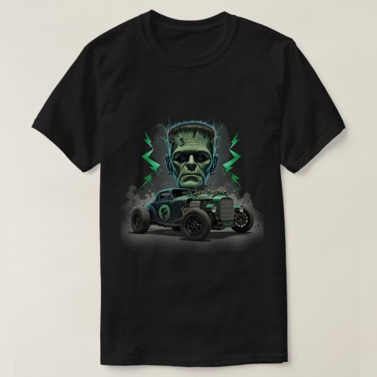 フランケンシュタイン・ザ・モンスターマッスルカー Tシャツ (デザイン正面)