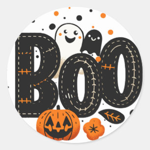 フランケンシュタイン・スティッチ・ハロウィンパーティー ラウンドシール