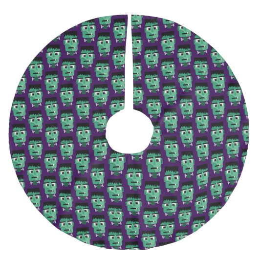 フランケンシュタイン・モンスターズヘッド ブラッシュドポリエステルツリースカート (正面)