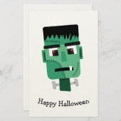 フランケンシュタイン・モンスターズヘッド 便箋 (正面/裏面)