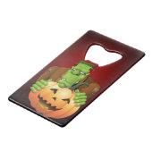 フランケンシュタイン・モンスターマンガとカボチャ クレジットカード栓抜き (裏面アングル)