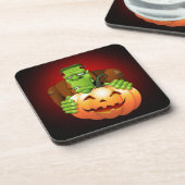 フランケンシュタイン・モンスターマンガとカボチャ コースター (左側)