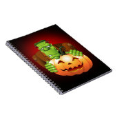 フランケンシュタイン・モンスターマンガとカボチャ ノートブック (右側)