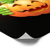 フランケンシュタイン・モンスターマンガとカボチャ ポスター (角)