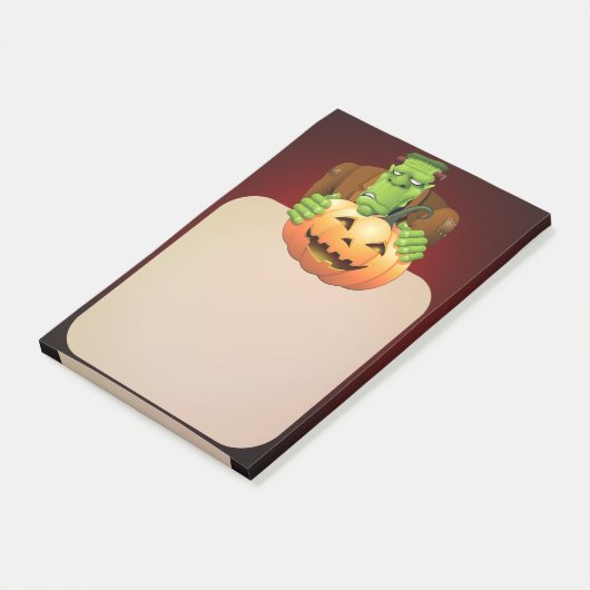 フランケンシュタイン・モンスターマンガとカボチャ ポストイット (アングル)