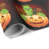 フランケンシュタイン・モンスターマンガとカボチャ ラッピングペーパー (ロールコーナー)