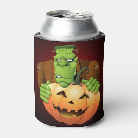 フランケンシュタイン・モンスターマンガとカボチャ 缶クーラー (缶正面)