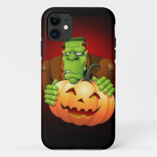 フランケンシュタイン・モンスターマンガとカボチャ iPhone 11 ケース
