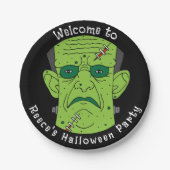 フランケンシュテインズモンスターキッズハローウィンパーティ ペーパープレート (正面)