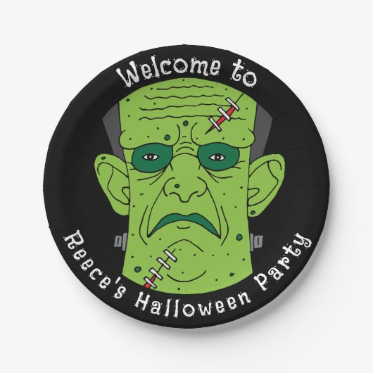 フランケンシュテインズモンスターキッズハローウィンパーティ ペーパープレート (正面)