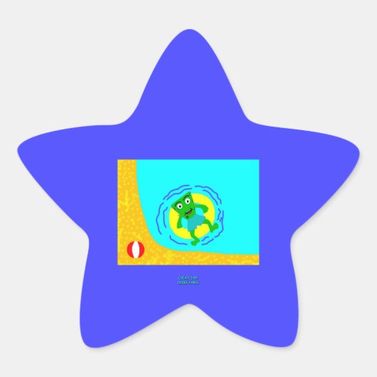 フランケンチーズサマースターステッカー 星シール (正面)