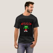 フランケンチーズハグメンズブラックベーシックTシャツ Tシャツ (正面フル)