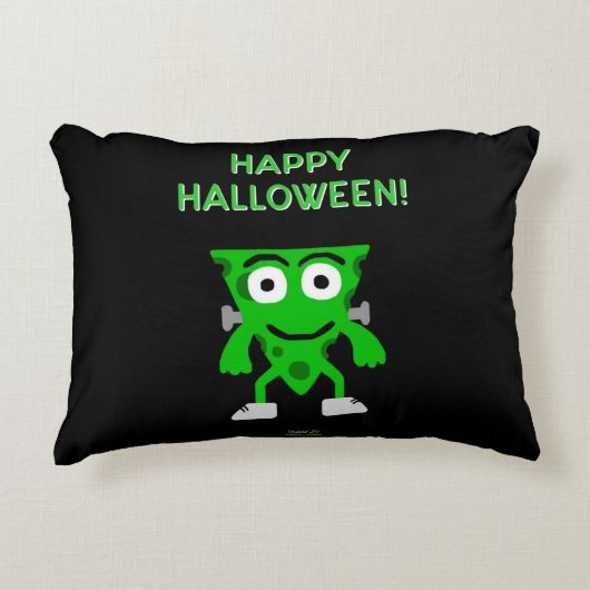 フランケンチーズハロウィーン挨拶アクセント枕 アクセントクッション (正面)