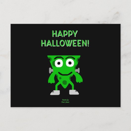 フランケンチーズハロウィーン用挨拶はがき ポストカード (正面)