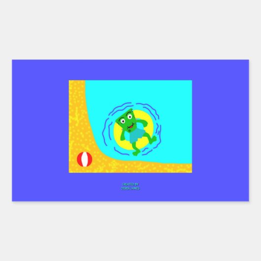 フランケンチーズ夏の長方形シール 長方形シール (正面)