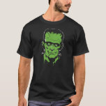 フランケンヘッドTee Tシャツ<br><div class="desc">ミニマルデザインのクラシックフランケンシュタインキャラクター、ハロウィーンに最適！</div>