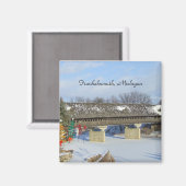 フランケンムスミシガンカバー木造ブリッジ マグネット (正面/裏面)