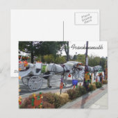 フランケンムース・ミシガン・ホワイト・ホース・乳母車・キャリッジ ポストカード (正面/裏面)