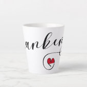 フランケン、フランソニア国旗のハート、フランソニア カフェラテマグ (正面)