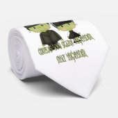 フランケン・モンスターカップルのハロウィンタイ ネクタイ (ロール)