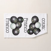 フランコの名前とローンボウルデザイン、 ハンドタオル (ハンドタオル)