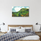 フランコニアノッチ州パークビューオブインディアンヘッド キャンバスプリント (インサイチュ (寝室))