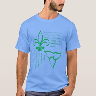 フランコ・オンタリオ様式のデザインとテキストフレーズ Tシャツ