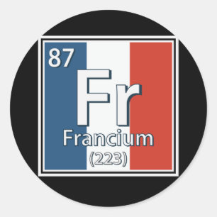フランシウム – フランス国旗フランスの科学 ラウンドシール