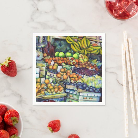 フランシスと新鮮なフルーツ スタンダードカクテルナプキン (インサイチュ)