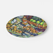 フランシスのある新鮮な果物 ペーパープレート (アングル)