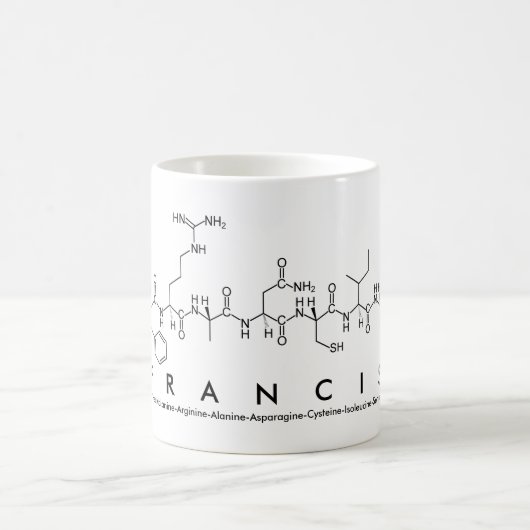 フランシスのペプチド名mag コーヒーマグカップ (中央)