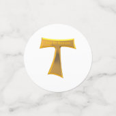 フランシスカンタウクロスパックスエボヌム金ゴールドメタリック コンフェッティ (スモール正面)