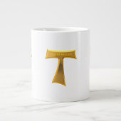 フランシスカンタウクロスパックスエボヌム金ゴールドメタリック ジャンボコーヒーマグカップ (正面)