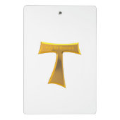 フランシスカンタウクロスパックスエボヌム金ゴールドメタリック ミニクリップボード (裏面)