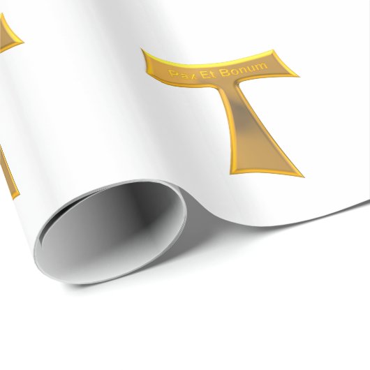 フランシスカンタウクロスパックスエボヌム金ゴールドメタリック ラッピングペーパー (ロールコーナー)