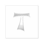 フランシスカンタウ十字平和と良い銀&金ゴールド セルフインキングスタンプ (デザイン)