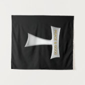 フランシスカンタウ十字平和と良い銀&金ゴールド タペストリー (正面(横))