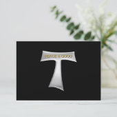 フランシスカンタウ十字平和と良い銀&金ゴールド 出欠カード (スタンド正面)