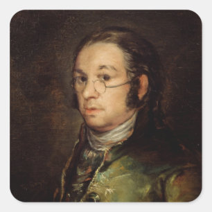フランシスコホセde Goya y Lucientes の自画像 スクエアシール