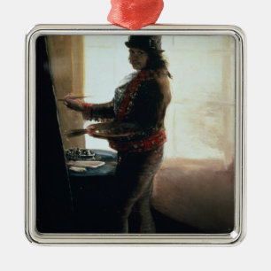 フランシスコホセde Goya y Lucientes  の自画像 メタルオーナメント