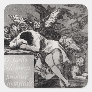 フランシスコホセde Goya y Lucientes  睡眠の スクエアシール