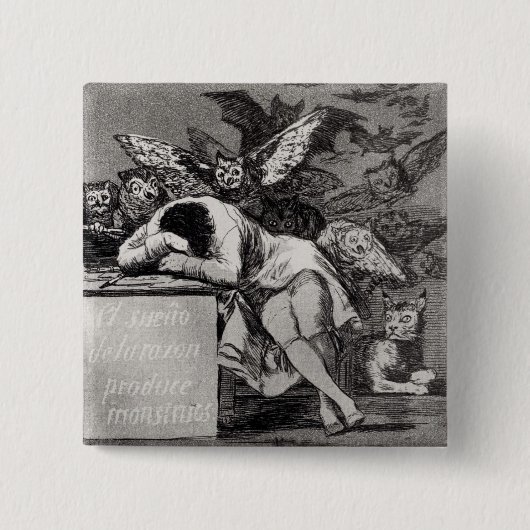 フランシスコホセde Goya y Lucientes |睡眠の 缶バッジ (正面)