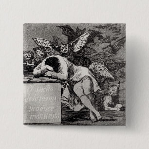 フランシスコホセde Goya y Lucientes  睡眠の 缶バッジ
