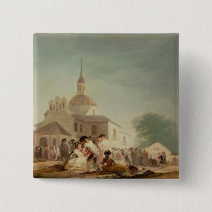 フランシスコホセde Goya y Lucientes 隠者の住処 缶バッジ