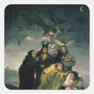 フランシスコホセde Goya y Lucientes 魔法使い スクエアシール