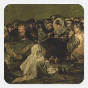 フランシスコホセde Goya y Lucientes 魔法使い スクエアシール